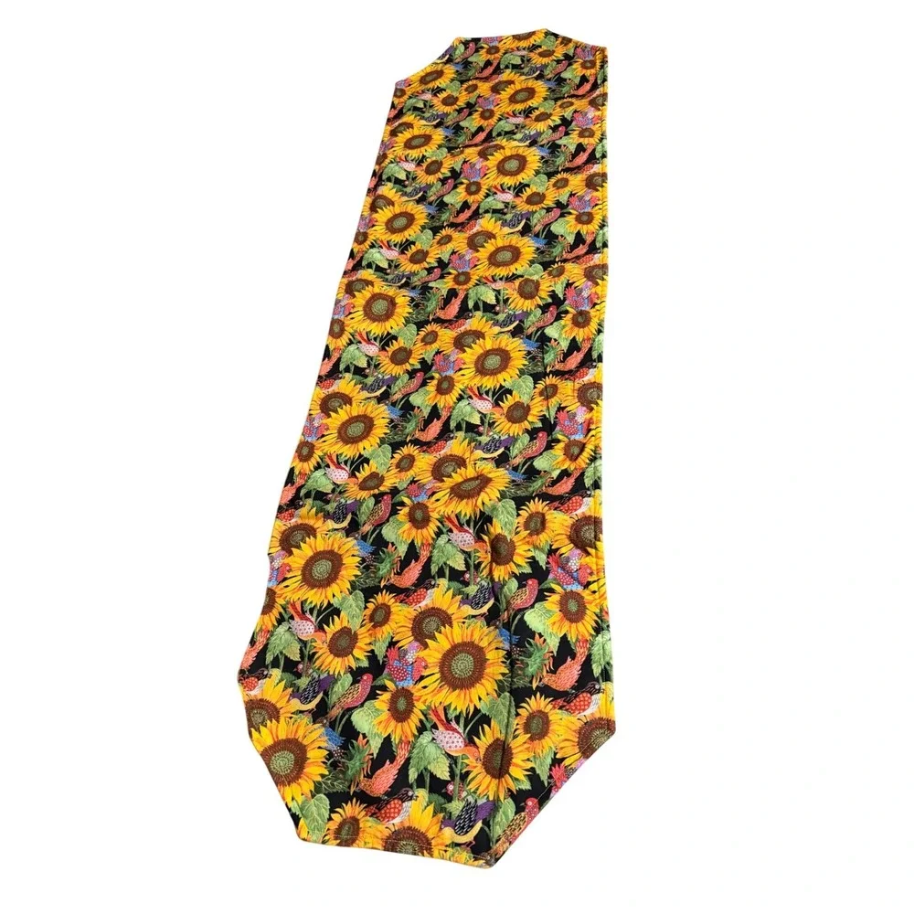 Sunflower Bird Table Runner‎ 4 Placemats Set Multicolor Excellent Quilted handm